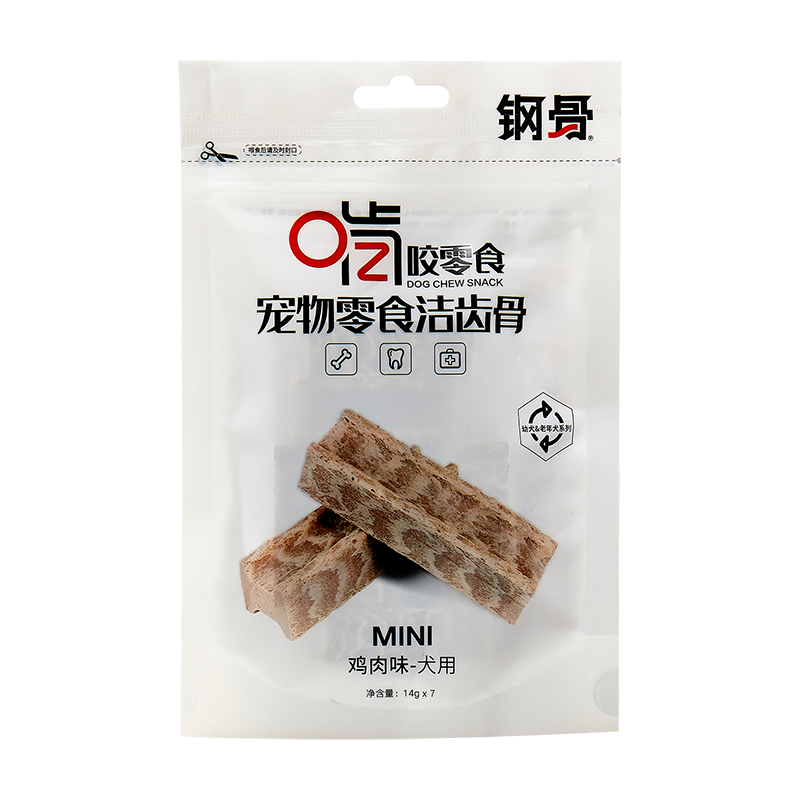 钢骨老年犬&幼犬系列洁齿骨mini号鸡肉味7支/袋 鸡肉味 mini号