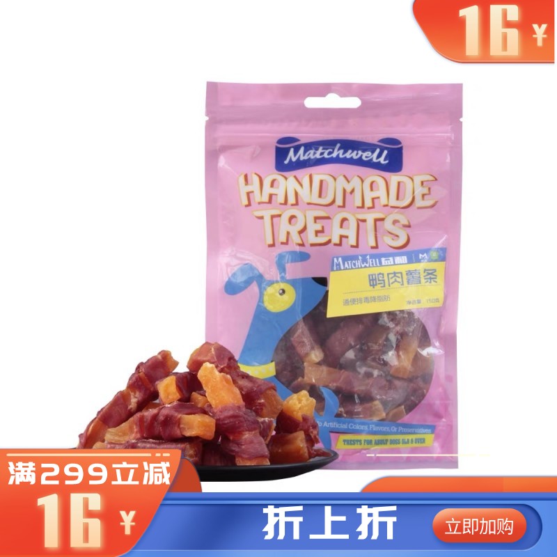 益和 犬用零食 鸭肉缠薯条 150g