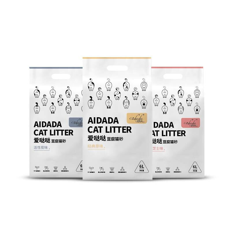 爱哒哒豆腐猫砂线上款6L（活性炭） 6L