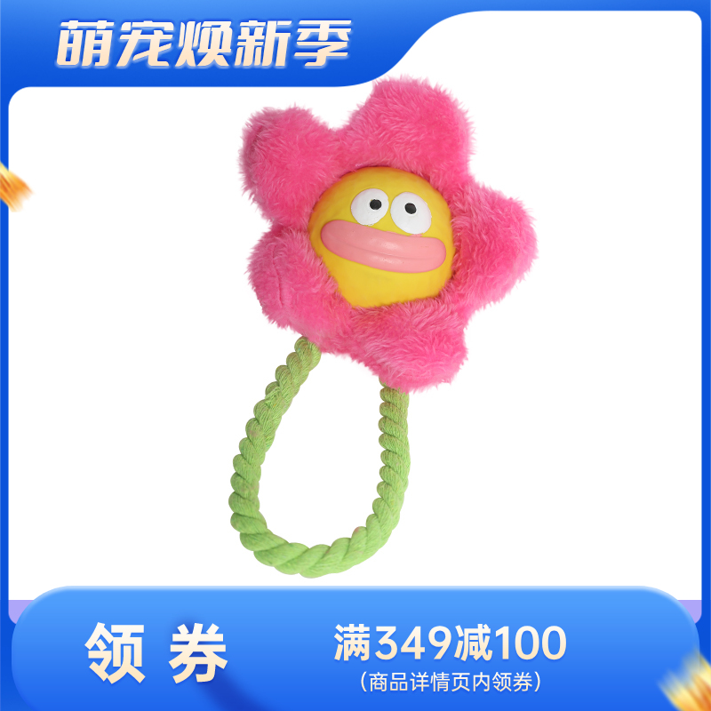 Qmonster怪有趣 可发声可浮水狗狗玩具 小花脸