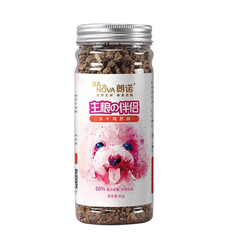 朗诺犬零食 纯肉系列 罐装 主粮伴侣鸡肝碎 80g